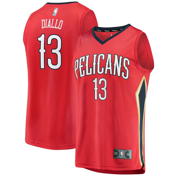 Maillot nba New Orleans Pelicans Statement Edition Homme Cheick Diallo 13 Rouge